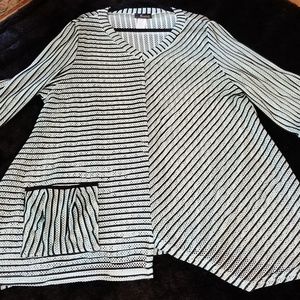 Aqua and Black Spring Top